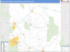 Sierra Vista-Douglas Metro Area Digital Map Basic Style